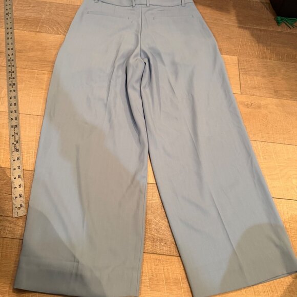 BANANA REPUBLIC PLEATED WIDE LEG BLUE PANTS SIZE 8 PETITE - Picture 10 of 10